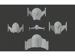 fasa tos era romulans star trek starship parts kit expansion 7 bash miniatures model romulan spaceship toy 3d print model - Mito3D