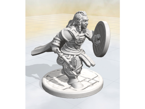 bag dungeon dwarf female - marria boardgame fantasy figures rpg 3d print model - Mito3D