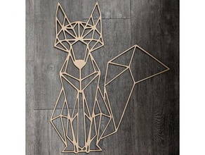 laser cut renard fox 2d lasercut wood 3d print model - Mito3D