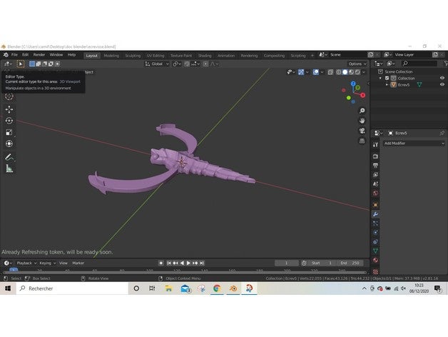 ecrevisse crawfish écrevisse écran pêche leurre moule peche doux 3D print model - Mito3D