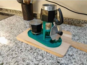 moka pot - bialetti 3 cups fancy dryer stand coffee espresso kitchen 3d print model - Mito3D