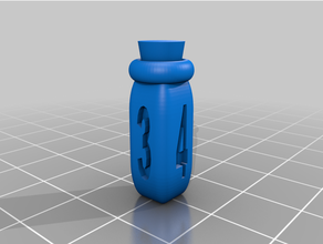 healing potion dice d4 dnd dungeons dragons dungeon health magic bottle 3d print model - Mito3D