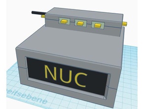 enclosure intel nuc cube gehaeuse gehuse usb-hub 3d print model - Mito3D