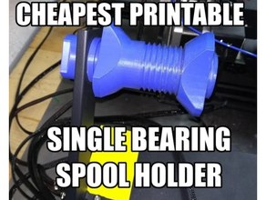 single bearing spool holder timelapse covers 608 608zz bearings anycubic awsome bbs rs wheel bracket cheapest cover creality diy easyest ender filament guide spindle friction halter halterung mega mounting powerfull prusa roll roller screw special mount spinner spoolholder thesloppyapprentice thread threaded 3d print model - Mito3D
