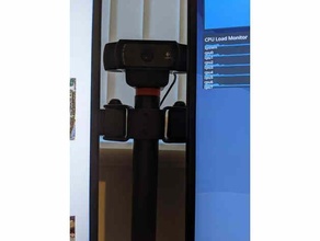 Monitor Arm Webcam montieren c920 logitech 3d print model - Mito3D