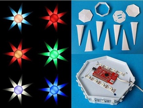striplightstar christmas holger3d illumination led microcontroller neopixel star ws2812 3d print model - Mito3D