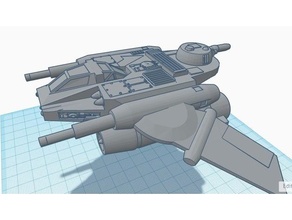 renegade legion interceptor gaul heavy fighter 3d print model - Mito3D