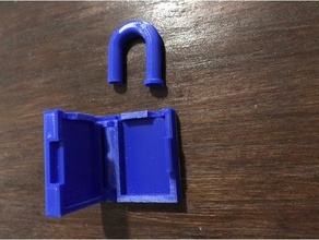 hidden compartment padlock container geocache geocaching secret box 3d print model - Mito3D