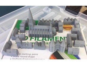 wozname's 1-1000 2mm timey german city pack wargame wargames wargaming terrain 3d print model - Mito3D