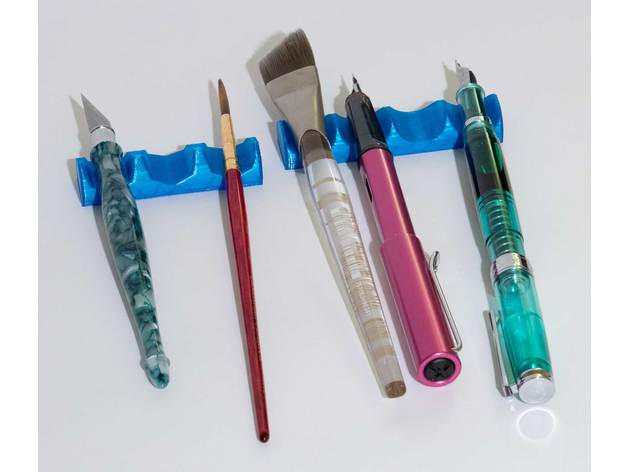 pen brush tool chopstick linear rest customizer fountain holder paintbrush 3D print model - Mito3D
