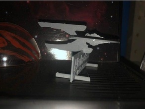 akula class starship card kit christmas desk toy ornament star trek yule 3d print model - Mito3D