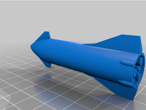küçük yıldız gemisi 20 boşluk roket 3d print model - Mito3D
