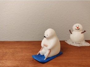 Kumaty polar Urso trenó fofa feriado inverno 3d print model - Mito3D