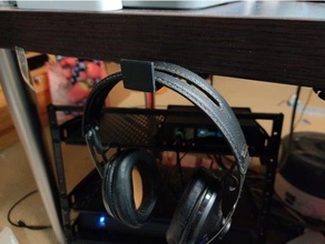 desk mounted headphone vr headset holder 3d print model - Mito3D