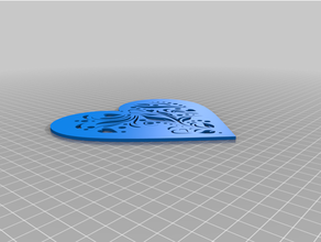 cœur ornement cintre 3d print model - Mito3D