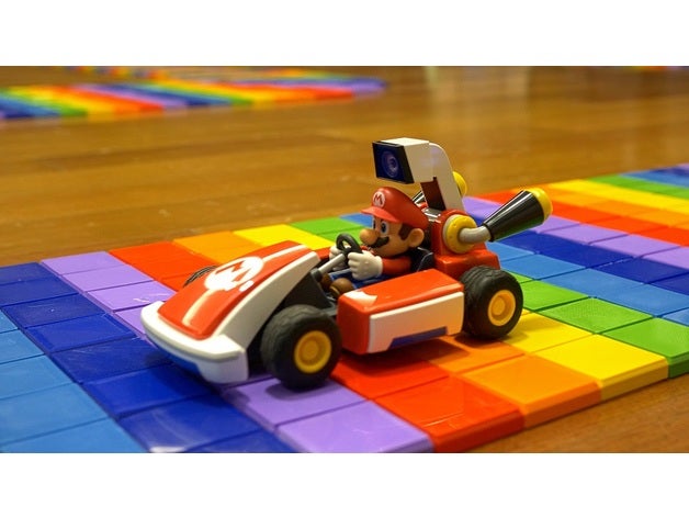 rainbow road snes race track mario kart live 3D print model - Mito3D