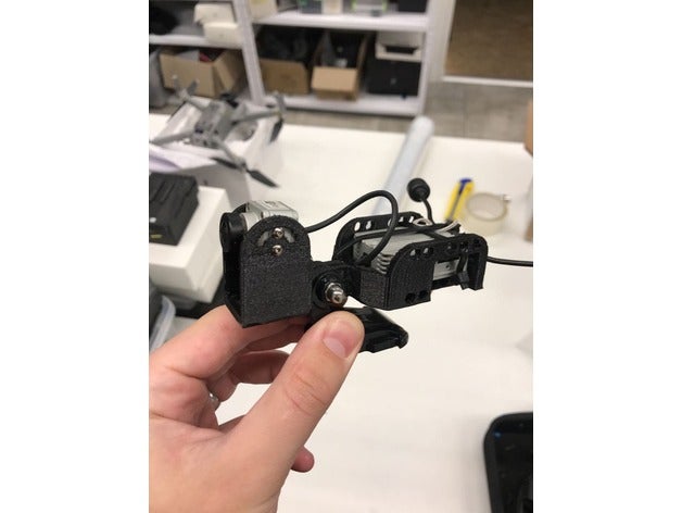 dji fpv Câmera transmissor externo monte gopro clip on 3D print model - Mito3D