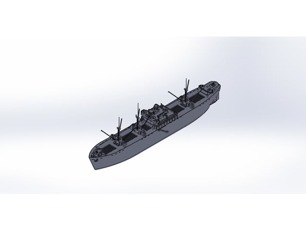 durante seconda guerra mondiale libertà nave 1 108 scala distanza controllo ww2 3D print model - Mito3D
