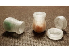 tiny bottle jar screwcap 3d print model - Mito3D