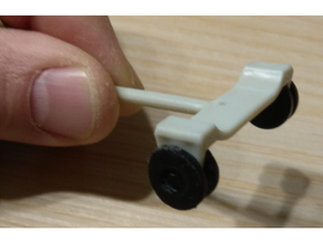 playmobil compatible roue gaspillage poubelle rad lltonnen châssis openscad 3d print model - Mito3D