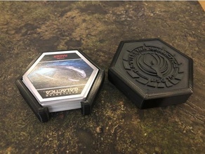bsg starship battles card case battlestar galactica 3d print model - Mito3D