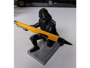 düşük poli Darth Vader dolma kalem Kulp destek ayrı temel 3d print model - Mito3D