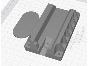 schnelle Zeichnung montieren schwerer Pistolen Backplate eingebettet Magnete 3d print model - Mito3D