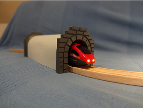 cartone tunnel brio ferrovia legno traccia 3d print model - Mito3D