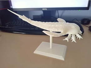 eurypterus stand animal eurypterid fossil silurian 3d print model - Mito3D