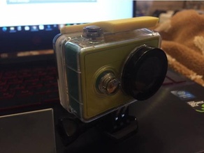 xiaomi yi action camera - waterproof case latch 3d printing cam 3d print model - Mito3D