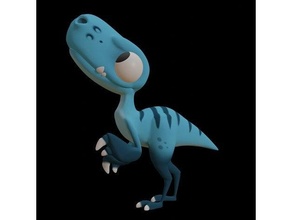 cute raptor figure 3d print model - Mito3D