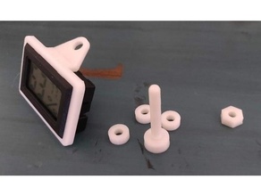 hygromètre + thermomètre monter numérique séchoir sec boîte filament déshydrateur sèche support montage Sunlu titulaire soutien 3d print model - Mito3D