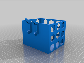 lager contenitore pannello forato montare poligono 3d print model - Mito3D