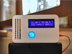 co2 sensor arduino esp Schermo Wi Fi aria qualità test scatola carbonio diossido creato freecad allegato esp8266 3d print model - Mito3D