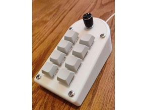 macro keypad 8 mechanical + 1 dial knob 3d print model - Mito3D