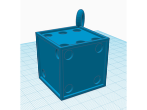 chance cube clé chaîne 3d print model - Mito3D