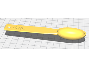 hemi spherical ovalado medición cuchara paramétrico 3d print model - Mito3D