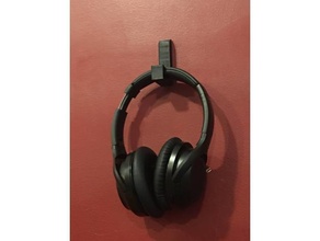 wall headphone hook gaming headphones holder stand hanger 3d print model - Mito3D