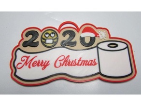 2020 merry christmas ornament - mmu 3d print model - Mito3D