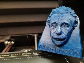 Albert Einstein büst Bilim heykel 3d print model - Mito3D