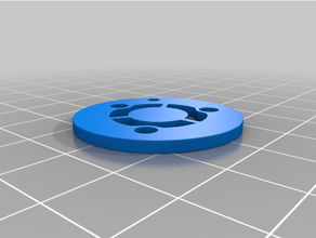 ubuntu keychain logo 3d print model - Mito3D
