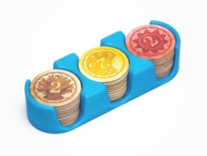 noctiluca board game chip tray boardgame boardgames holder coin 3d print model - Mito3D