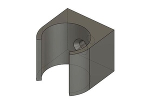 Rohr Stange Mauer montieren Clip 3d print model - Mito3D