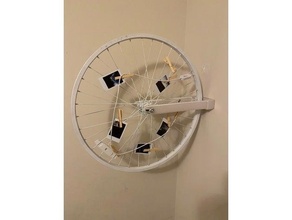 bicicleta rueda pared montar percha gancho montado 3d print model - Mito3D