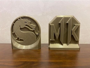 mortal kombat logotipos 3d logotipo Dragão mk11 11 vídeo jogos 3d print model - Mito3D