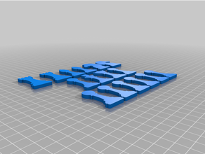 2d chess set - model a1 3d print model - Mito3D