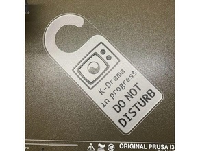 k-drama disturb sign 3d print model - Mito3D