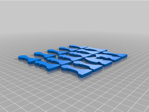 2d chess set - model a2 3d print model - Mito3D