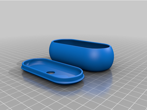 capsule shaped box container jewelry 3d print model - Mito3D