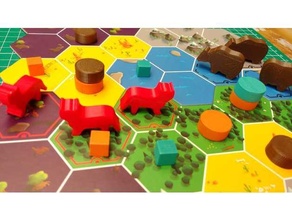 cryptid bear cougar meeples boardgame boardgames extra meeple 3d print model - Mito3D